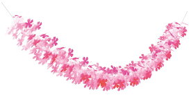【桜】25段桃色桜ガーランド W25×L180cm / ガーランド 桜 店舗装飾 販促 吊り装飾 インテリア デコレーション 飾り付け ディスプレイ イベント