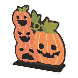 【ハロウィン】スタンドパネル〈カボチャ〉H76×W70×D20cm　/　ハロウィン エコ素材 Re-Board 店頭 季節 イベント 展示 フォトブース フォトスポット 店舗装飾 販促