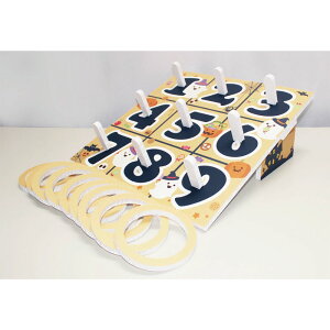 【ハロウィン】輪投げ〈ゴースト&パンプキン〉 H22×W60×D57cm★リング9個付き / イベント 祭り エコ素材 Re-Board 店頭 季節 展示 ゲーム 店舗装飾 販促