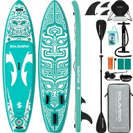 SOLAVERO サップボード インフレータブル 長350cm 幅89cm 厚15cm 耐荷重量200kg カヤックシート付属 サッ…