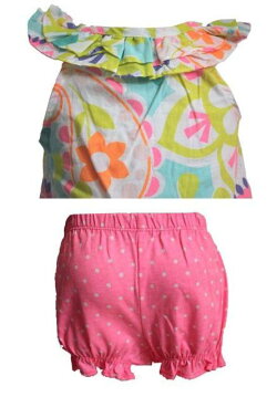 カーターズ【Carter's】(カーターズワンピースセット)ワンピース・パンツ2点セット☆カラフルフラワーワンピ×ドットパンツ【あす楽対応】【YDKG-m】