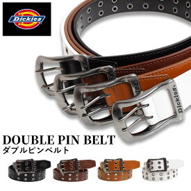 ディッキーズ DICKIES ベルト Wハトメ バックル ダブルピン 合成皮革 40mm ロゴ ファッション メンズ カジュアル ds0126c ラッピング不可 日本正規品