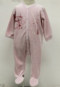 プチバトー【PETIT BATEAU】(プチバトー カバーオール) 足つきカバーオール☆ベビーピンク×サーカス【ラッピング不可】