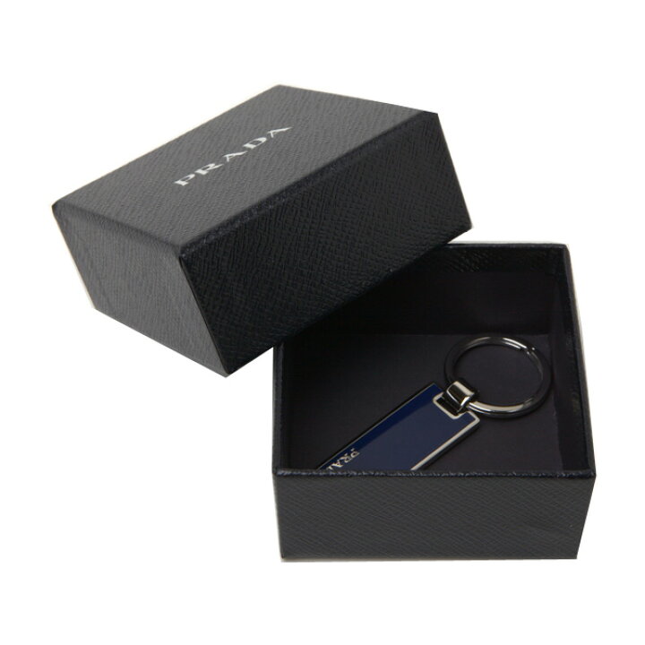 楽天市場】プラダ キーホルダー PRADA ロゴ入りメタル プレート 