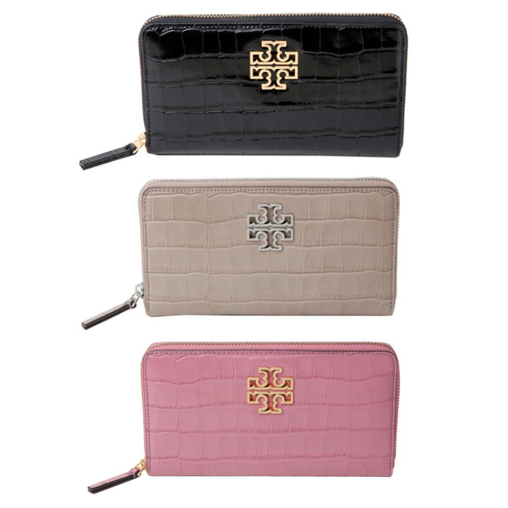 美品】TORY BURCH 長財布 クロコ 型押し ラウンドファスナー 楽天市場 