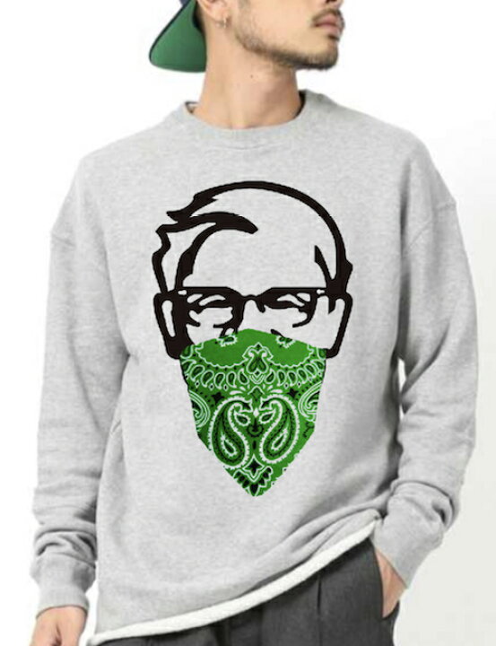 楽天市場 送料無料 半額クーポンプレゼント Trainer スウェット トレーナー ストリートファッション おしゃれ 裏起毛 高品質 白 黒 灰 ホワイト ブラック グレー 暖かい 防寒対策 秋 冬 安い バンダナ ペイズリー柄 可愛い ストリート女子 ロック コーデ スタイル