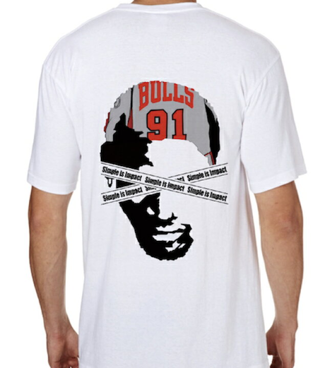 楽天市場 T Shirt Tシャツ Tシャツ 春 夏 半袖 オーバーサイズ ビッグシルエット お洒落 白 黒 White Black メンズ デニスロッドマン ロッドマン ジョーダン バスケ バスケットボール Nba ユニセックスかっこいい ストリート系 ストリートブランド ロゴ 背番号