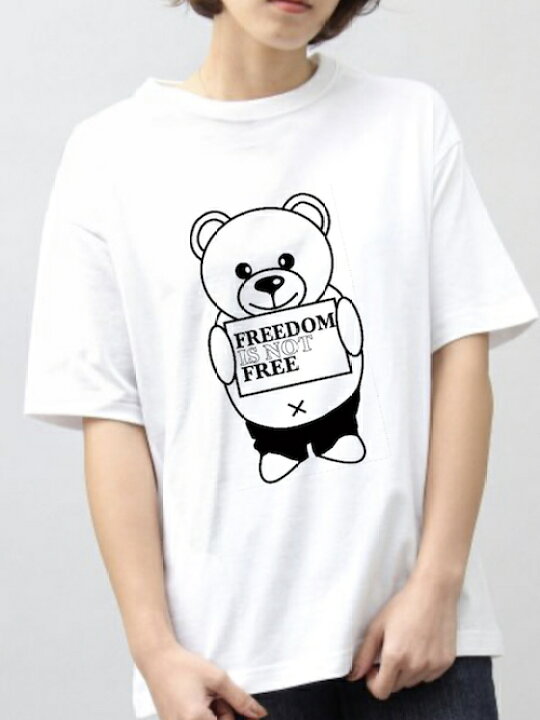 楽天市場 Sc兄弟ブランド T Shirt Tシャツ Tシャツ 春 夏 半袖 オーバーサイズ ビッグシルエット お洒落 ストリート系 白 黒 White Black 英語 海外 韓国 ことわざ 韓流 かっこいい 自由 革命 くま クマ 熊 キャラクター サウザンカントリーズ