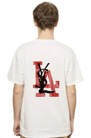 T-shirt Tシャツ tシャツ 春 夏 半袖 お洒落 ストリート系 白 HIPHOP 西海岸 チカーノ ロゴ バックプリント かっこいい かわいい シンプル ペイズリー柄 バンダナ柄 お出かけ 運動着 パジャマ プレゼント 誕生日 ギフト 彼氏 彼女 B系 レディース 映え