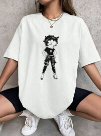 Tシャツ tシャツ 半袖 おしゃれ ロゴ 可愛い かわいい カワイイ カットソー レディース トップス 半袖 半袖tシャツ 綿100% コットン ゆったり 大きいサイズ 体型カバー 二の腕 カバー 隠し おしゃれ シンプル 体型カバー 白 主婦 OL 運動着 ダイエット服