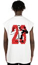 【Black Blood Brothers】Tシャツ tシャツ 半袖 メンズ カットオフ 切りっぱなし お洒落 おしゃれ スポーツ ヒップホップ系 ダンス衣装 夏 春 運動 バスケ ストリート系 ジョーダン かっこいい タンクトップ ロゴ 白 バスケウェア ランニングウェア ダイエット ダンク 23