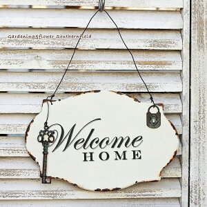 インテリア雑貨 ウェルカムプレート 玄関プレート オールドキー・ウェルカムプレート インテリア ガーデニング雑貨 ガーデニング ブロカント デザイン レトロ おしゃれ アンティーク