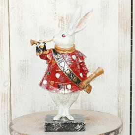 【閉店セール／返品不可／在庫限り】送料無料 ガーデニング雑貨 オーナメント 置物 トランプウサギ Lサイズ