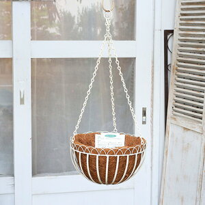 �K�[�f�j���O�G�� �݂�J�S �A�C�A���n���M���O�o�X�P�b�g ���V�}�b�g brown�^white