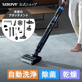 水拭き 掃除機 SY-160 掃除機 ブラックホール コードレス スティック ハンディ 乾湿両用 水拭き 自動洗浄 サイクロン 軽量 スリム 除菌 布団クリーナー ノズル 充電器付き フローリング 床対応 清潔 最新モデル 充電式 拭き掃除 床拭き