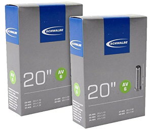 SCHWALBE(�V�������x) 20×1.10/1.50(28/40-406)�`���[�u AV6 �Ď� 2�{�Z�b�g (�o���u��40mm) [���s�A���i]