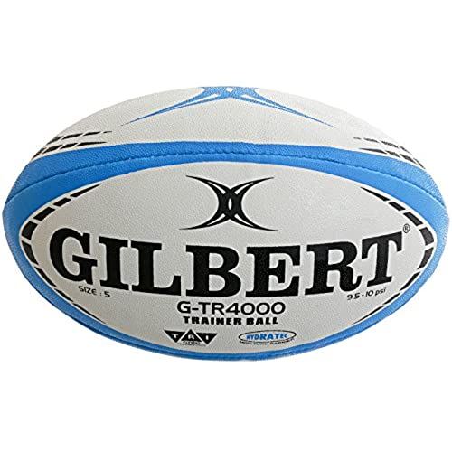 Gilbert G-TR4000 ギルバート ラグビーボール練習用4号 水色x白