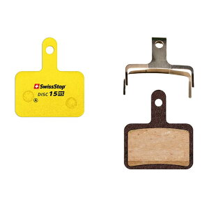 SwissStop RS 自転車 ディスクパッド モデル D15 シマノ/TRP/Tektro/クワッド ブレーキ キャリパー、イエロー