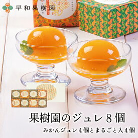 みかんゼリー ギフト 送料無料 カジュアルギフト プレゼント お取り寄せ 果樹園のジュレ8個ギフト スイーツ フルーツ 有田みかんまるごと 早和果樹園 内祝い 和歌山 手土産 お返し お供え お見舞い