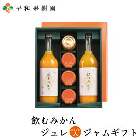 ジュース ギフト お返し 手土産 送料無料 贈り物 飲むみかんまるごとジュレジャムギフト 内祝い ギフト みかんゼリー ゼリー ジャム みかんジュース 御祝 お見舞 早和果樹園 お供え