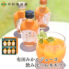 プレゼント ギフト 2026 ギフト 贈り物 御供え ジュース 詰め合わせ 送料無料 みかんジュース プレゼント 有田みかん ジュース飲み比べ6本ギフト 内祝い お返し 出産祝い 御祝 無添加 退院祝い ストレート 果汁100% 和歌山 早和果樹園 残暑見舞い 御供 お歳暮