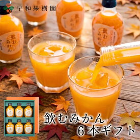 ジュースギフト 高級 詰め合わせ プレゼント みかんジュース ギフト フルーツジュース 無添加 果汁100% 内祝い お返し 手土産 飲むみかん ギフト ストレート 子供 ドリンク 和歌山 有田 早和果樹園 御供え 3000円台 オレンジジュース お歳暮 お見舞い 6本