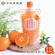 飲むゼリー ゼリー飲料 パック 差し入れ みかんスムージー おふくろスムージー有田みかん 170g×12本入 …