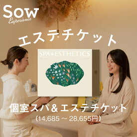 体験ギフト 個室スパ＆エステチケットシリーズ 関東 関西 エステ チケット ギフト ホワイトデー 退職祝い エステ券 マッサージ プレゼント 母の日 誕生日 記念日 クリスマス お返し 内祝い お礼 妻 彼女 母【ソウエクスペリエンス】【SOW EXPERIENCE】【送料無料】