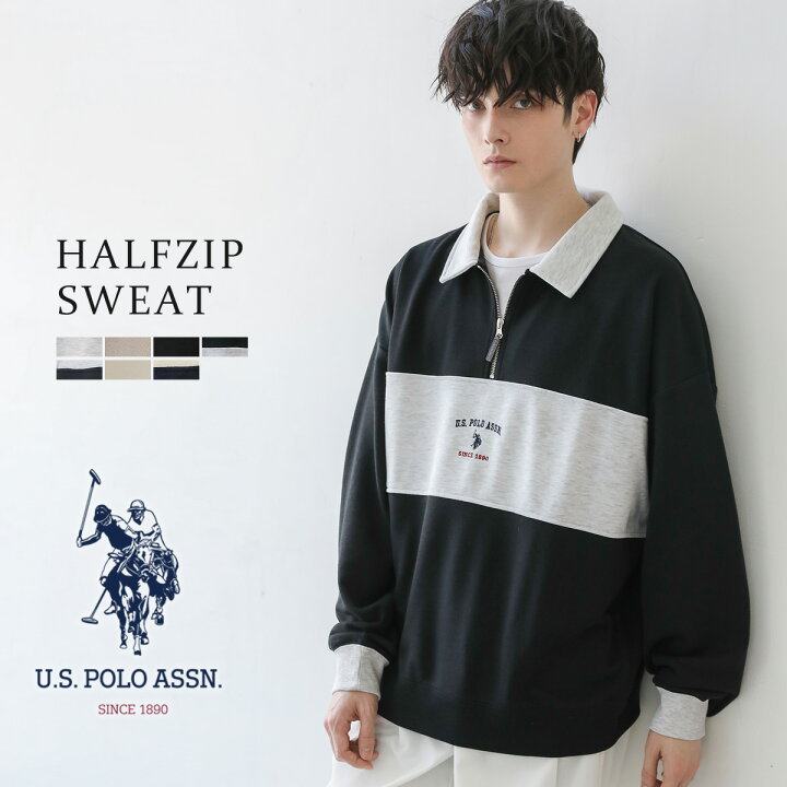 楽天市場】U.S. POLO ASSN. ハーフジップ スウェット メンズ 別注 ワン 