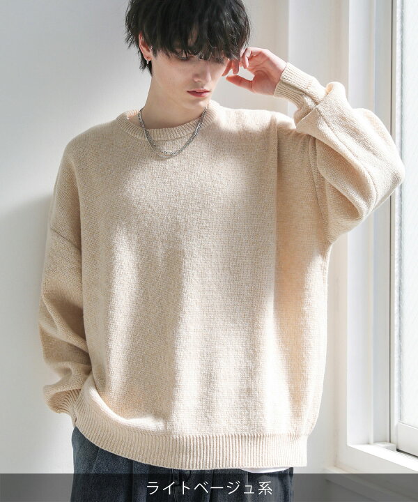 楽天市場】ニット メンズ 秋 秋服 冬 冬服 メランジ セーター クルー 