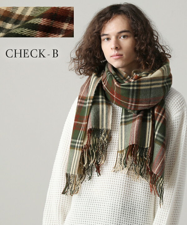 Cacuss メンズ おしゃれ ベージュ マフラー 冬 厚手 大判 暖かい 無地 秋 防寒対策 激安 新作 マフラー