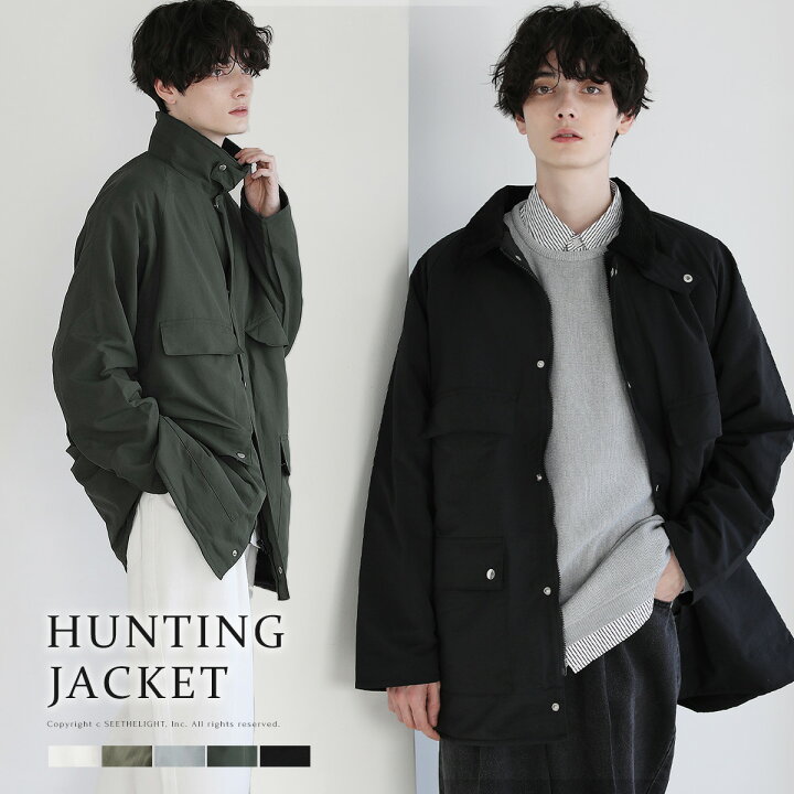 楽天市場】ジャケット メンズ アウター 2way ハンティング ミドル丈 