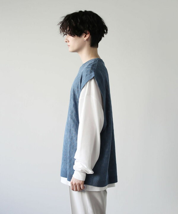 楽天市場 ベスト ニット メンズ スプリングニット 透かし編み 春 夏 ゆったり メンズファッション Soyous ソユーズ