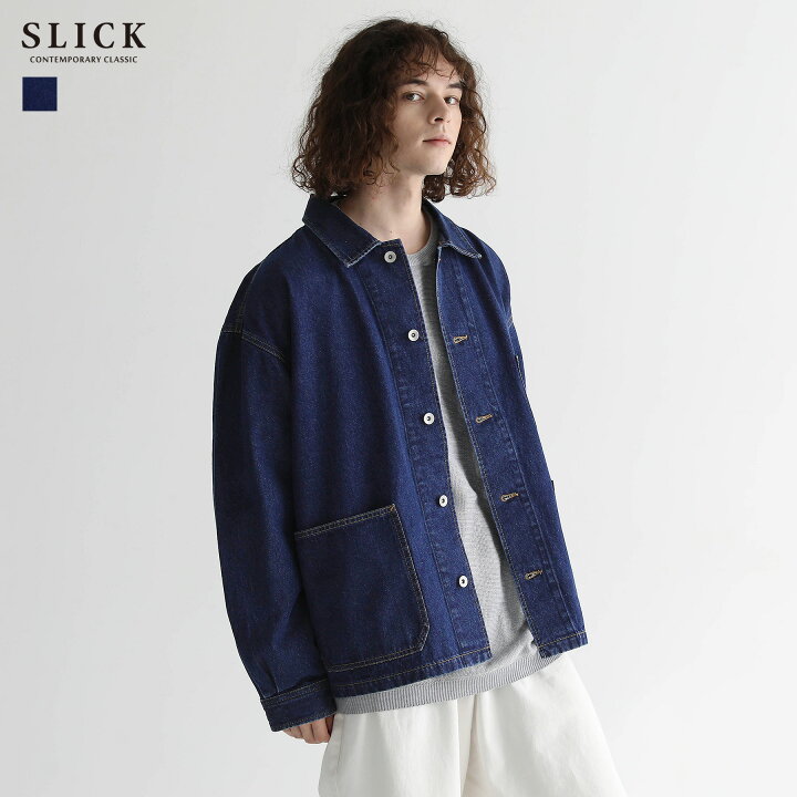 楽天市場 ジャケット 10oz デニム カバーオール メンズ 秋 春 秋服 春服 インディゴ Slick Soyous ソユーズ