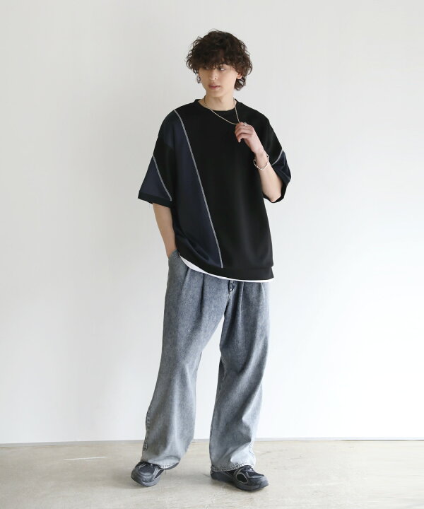 楽天市場】カットソー Tシャツ メンズ 春 夏 半袖 5分袖 ポンチ 接触冷 