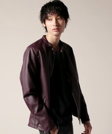 ライダース ジャケット メンズ PU レザージャケット 春 春服 ライトアウター ブルゾン リアルタッチ 無地 S M L XL ブラック チャコール ダークブラウン キャメル ネイビー ワイン 合成皮革 レーヨン
