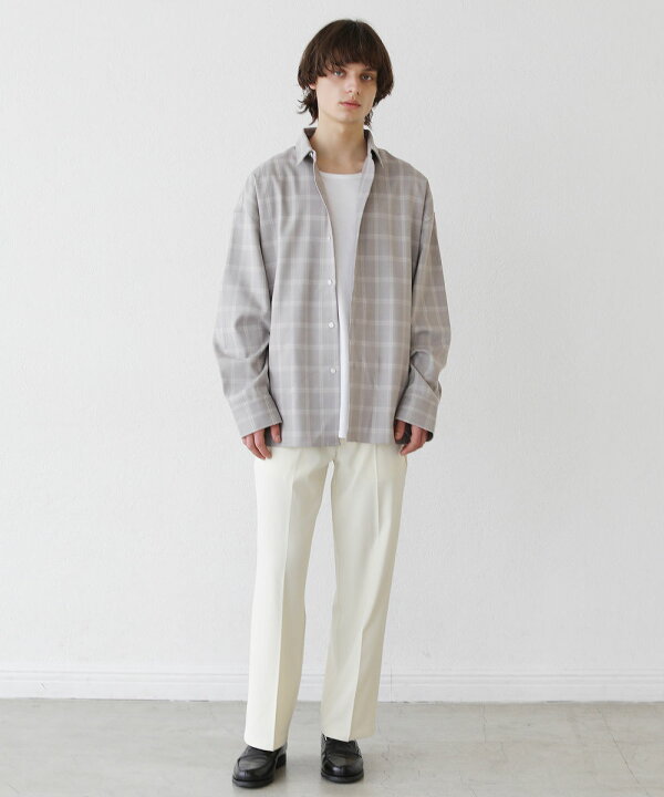 脚長 センタープレス スラックス メンズ パンツ テーパード ボトムス メンズファッション 春 夏 SOYOUS(ソユーズ) メンズ スラックス 紺 ネイビーブルー 夏用 センタープレス入り L