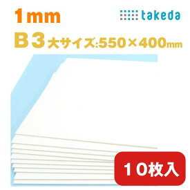 1mm B3大【約550×400mm】10枚入り ホワイト スチレンボード 両面紙貼り【送料無料 即日発送 最短発送】タケダ takeda カッター可 着色可 板材 発砲スチロール パネル ボード 発泡ボード 建築 模型 モケイ 壁 屋根 ペーパークラフト 工作 POP ポップ デザインワーク