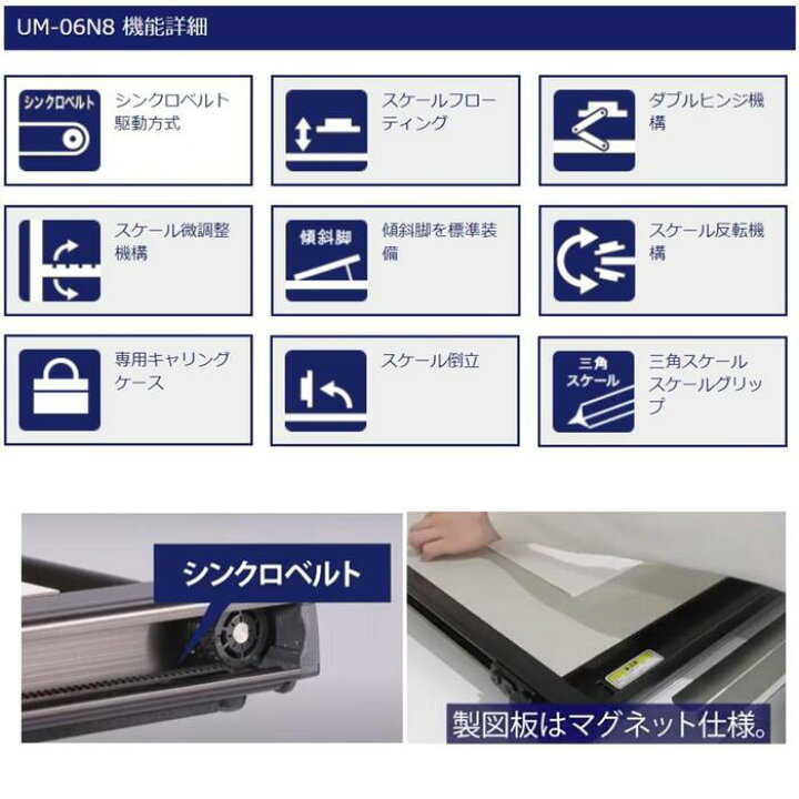 楽天市場】UM-06N8 ムトー 平行定規 A2 武藤工業 : 素材本舗 楽天市場店 