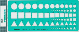 takeda テンプレート 円・三角・四角定規 29-0185 ( 製図 製図用品 製図用定規 建築 図面 製図テンプレート 定規 使いやすい 見やすい たけだ TAKEDA タケダ デザイン インクエッジ 領収書対応可能