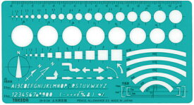 takeda テンプレート 土木用定規 29-0134　75×179×1mm　円直径：1～20mm ( 75×179×1mm　円直径：1～20mm 製図 製図用品 製図用定規 建築 図面 製図テンプレート 定規 使いやすい 見やすい たけだ TAKEDA タケダ デザイン インクエッジ 領収書対応可能