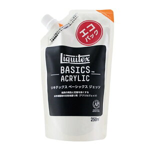 メディウム ベーシックジェッソ リキテックス 250mL エコパック そのまま使えるエコパック 鉛筆 木炭 チョーク オイルパステル アクリル絵具 油絵具 メディウム 使用可能な支持体の例 生キャ