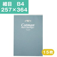 ウインザーアンドニュートン コットマン 水彩紙 スケッチパッド 細目 B4 257×364mm15枚 水彩用紙 水彩ス…