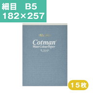 ウインザーアンドニュートン コットマン 水彩紙 スケッチパッド 細目 B5 182×257mm 15枚 水彩用紙 水彩…