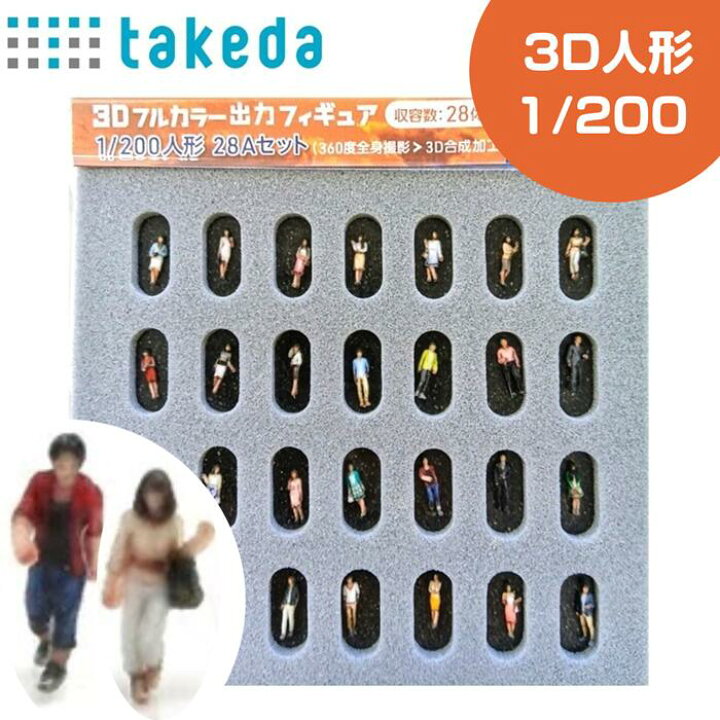 楽天市場】ジオラマ 人 人形 3Dカラー 1/200 28A 28体入り 55-0050 