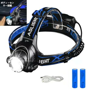 �w�b�h���C�g LED �h�� USB�[�d�� �Z���T�[�_�� IP65 ���P�x �y�� ��Ɠ� �����d�� �h�� �o�R �ނ�