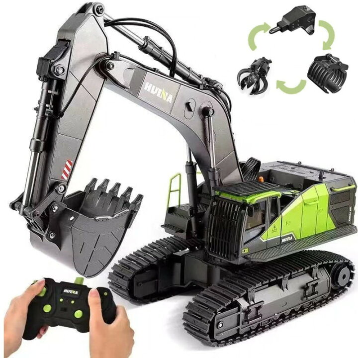 楽天市場】4in1 合金版 RCショベルカー ラジコン 掘削機 旋回 LED 