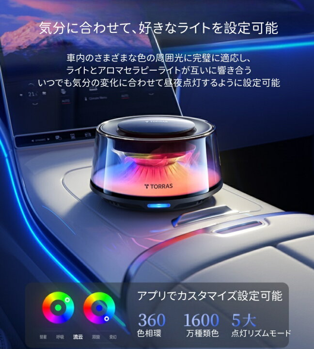 楽天市場】【2025年新発売 正規品】TORRAS 車 アロマディフューザー 消 