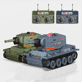 RC 戦車 ラジコン タンク 1/64 バトルセット 赤外線対戦 旋回砲塔 サウンド ライト付き 2.4GHz 操作簡単 子供向け 8歳以上 プレゼント 人気 おもちゃ