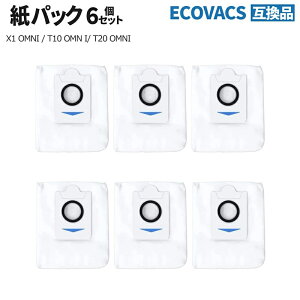 �y�݊��i�z�G�R�o�b�N�X ���p�b�N �|���@�p 6���Z�b�g �݊��i �t�B���^�[ ECOVACS �ЊO�i �ėp�i DEEBOT T20 OMNI X1 OMNI T10 OMNI ���{�b�g�|���@ �����i �����p���p�b�N �݊��t�B���^�[ �����S�~���W